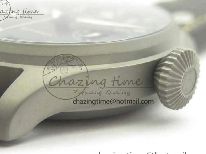 MIROTIME 0318 TimelessDesign Big Pilot IW510301 Satin-Polished SS YLF Best Edition Black Dial On Leather Strap A 7213